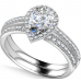 Pear Diamond Shoulder Set Ring With Matching Band