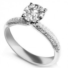 Certified 0.80ct Vs/ef Round Diamond Ring