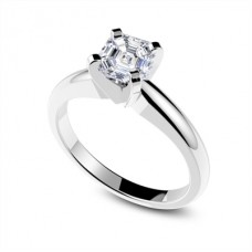 Certified 0.91ct Si3/f Asscher Diamond Ring