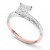 1.00ct Si1/g Princess Diamond Shoulder Set Ring
