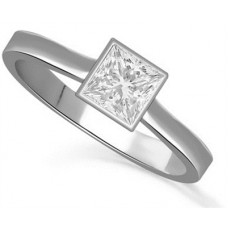 0.40ct Si1/g Princess Diamond Solitaire Ring