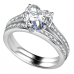 Heart Shoulder Set Ring With Matching Band