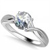 Modern Intertwined Round Diamond Engagement Ring