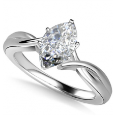 Modern Intertwined Marquise Diamond Engagement Ring