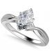 Modern Intertwined Marquise Diamond Engagement Ring