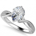 Modern Intertwined Pear Diamond Engagement Ring