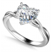 Infinity Love Swirl Heart Diamond Engagement Ring