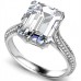 Emerald & Round Diamond Vintage Ring