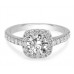 Modern Round Diamond Single Halo Ring