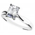 Emerald Diamond Infinity Twist Engagement Ring