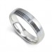 5mm Court Shape Satin With Three Off Centre Grooves