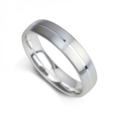5mm Court Shape Satin Finish With A Bright Cut Channel