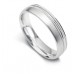 5mm Court Shape Satin With Two Offset Millgrain Lines