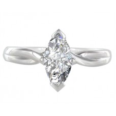Marquise Diamond Infinity Twist Engagement Ring