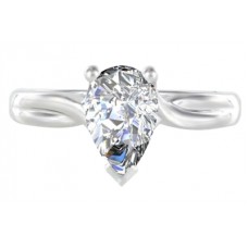 Pear Diamond Infinity Twist Engagement Ring