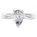 Pear Diamond Infinity Twist Engagement Ring