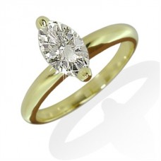 1.05ct Si2/h-i Marquise Diamond Solitaire Ring