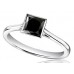 0.75ct Princess Black Diamond Ring
