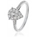 Modern Pear Shaped Round Diamond Cluster Ring