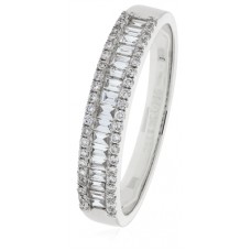 Round & Baguette Diamond Dress Ring