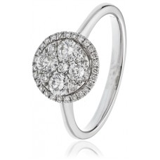 Elegant Round Diamond Cluster Ring