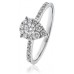 Modern Pear Shaped Round Diamond Cluster Ring