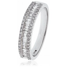 Round & Baguette Diamond Dress Ring