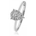 Modern Pear Shaped Round Diamond Cluster Ring