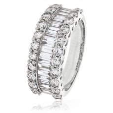 2.00ct Vs/ef Round & Baguette Diamond Ring