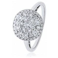 Elegant Round Diamond Cluster Ring