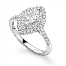 Marquise Diamond Double Halo Shoulder Set Ring Marquise Diamond Double Halo Shoulder Set Ring