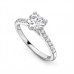 Modern Heart Diamond Shoulder Set Ring Modern Heart Diamond Shoulder Set Ring