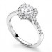 Heart Shaped Diamond Single Halo Shoulder Set Ring
