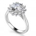 Round Diamond Floral Designer Ring