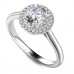 Double Halo Round Diamond Engagement Ring