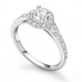 Modern Round Diamond Single Halo Ring