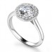 Oval Diamond Single Halo Ring