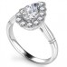 Pear Diamond Milgrain Set Designer Ring