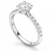 Round Diamond Shoulder Set Diamond Engagement Ring