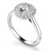 Round Diamond Single Halo Ring