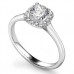Cushion Diamond Single Halo Ring