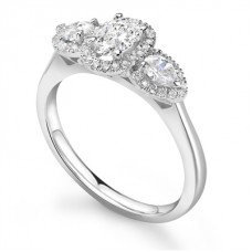 Oval & Pear Diamond Designer Ring