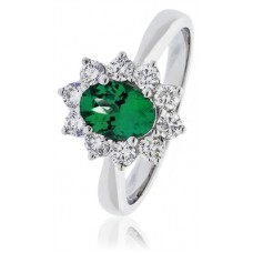 Emerald & Diamond Engagement Ring Emerald & Diamond Engagement Ring