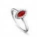 Marquise Ruby & Diamond Halo Ring