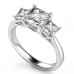 Elegant Princess Diamond Trilogy Ring