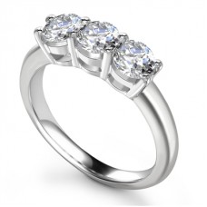 Traditional Round Diamond Trilogy Ring