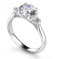 Round & Trillian Diamond Trilogy Ring