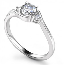 Unique Round Diamond Trilogy Ring