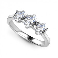 Elegant Round Diamond Trilogy Ring