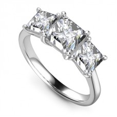 Classic Princess Diamond Trilogy Ring